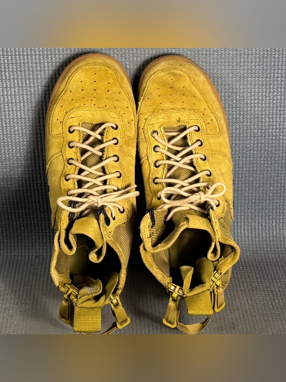 Nike SF Air Force 1 Mid Shoes Desert Moss Gum AJ0424-300 Sz 6Y Sz 7.5 Women - Picture 6 of 10